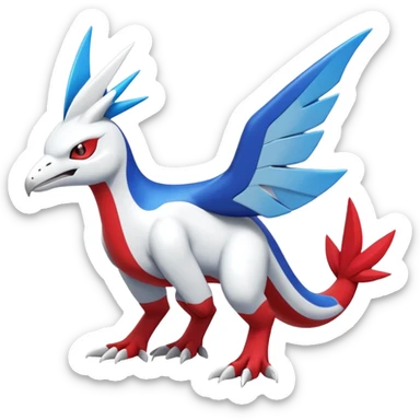 Cute Shiny Guilmon-Silvally-Latias-Fakémon-hybrid-creature (full body)  sticker