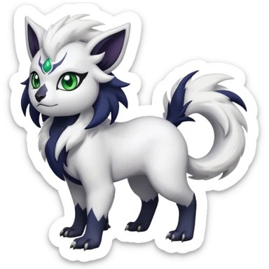 Delcatty-Absol-Sprigatito-fusion, full body sticker