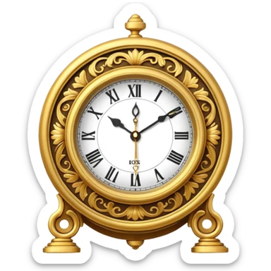 clock 2 pm sticker