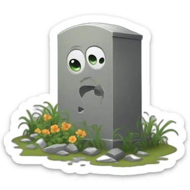can't find something in a cemetery sticker