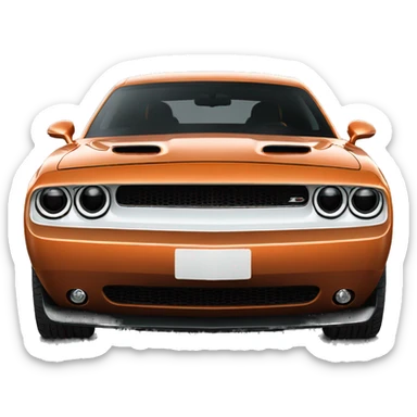 Dodge Challenger front view sticker