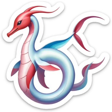 Milotic-Latias-Fakémon-hybrid-creature (full body)  sticker