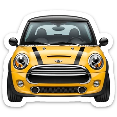 Mini Cooper rot mit schwarzen Streifen sticker