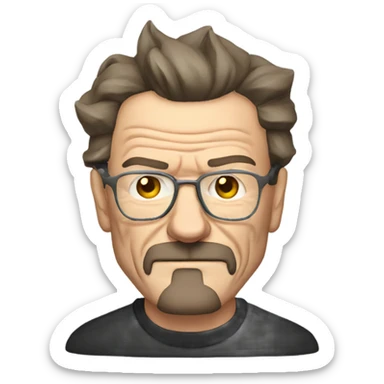walter white with cat ears  sticker