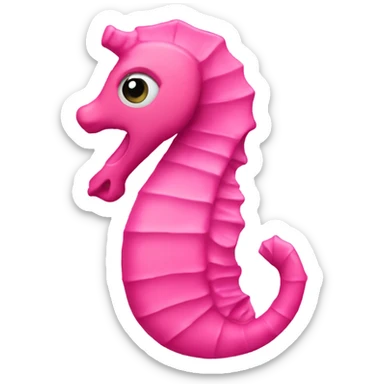 Pink seahorse emoji sticker