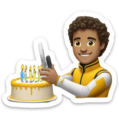 Lando NORRIS Hold birthday cake for you from his car sticker