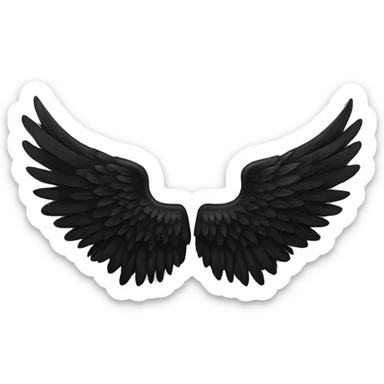 black angel wings sticker