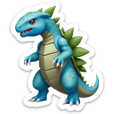 Larvitar-Fraxure-hybrid-creature, (full body) sticker