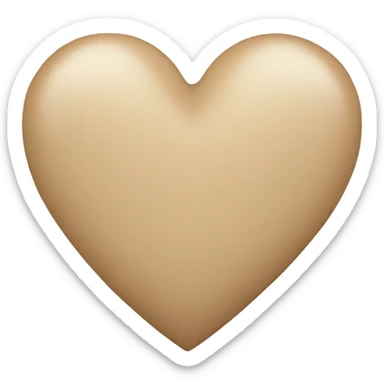 Beige heart  sticker