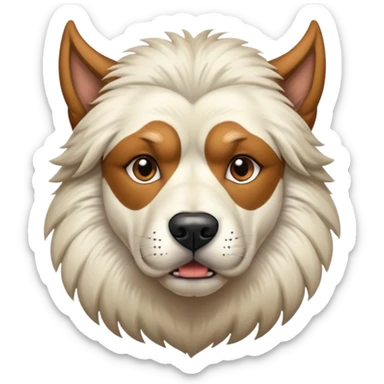 half dog half man hybrid sticker