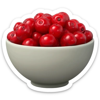 bowl with red berries sticker