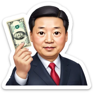 xi jinping holds out for the dollar sticker