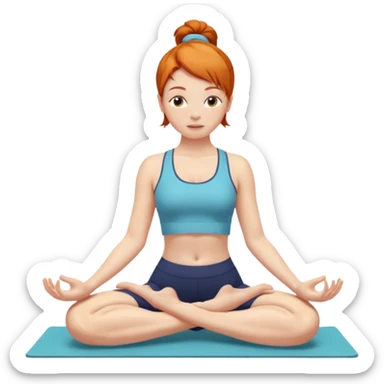 Gingerhead girl yoga  sticker