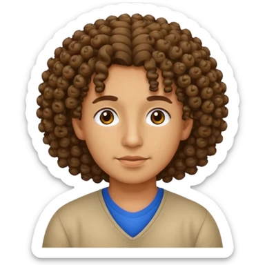 Hispanic with curly hair puerto rican sticker