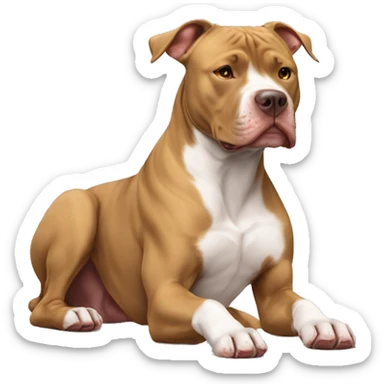 75% pitbull 25% mastiff american pit tan with white sticker