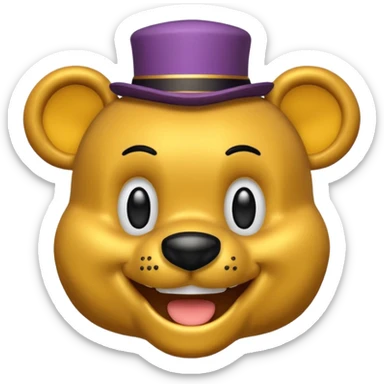 The head of Fredbeat of five nights at Freddy sticker