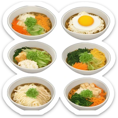 bowl of tofu bibimbap no eggs sticker