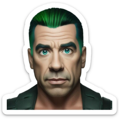 Till Lindemann with blue green eyws sticker