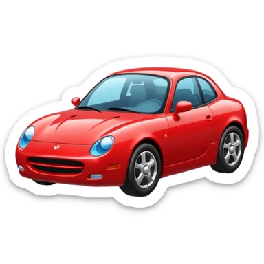 CARRO ROJO  EN DIAGONAL sticker