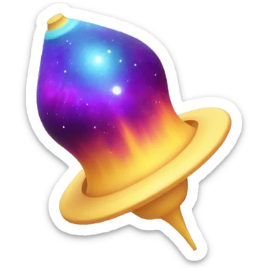 spinning top galaxy sticker