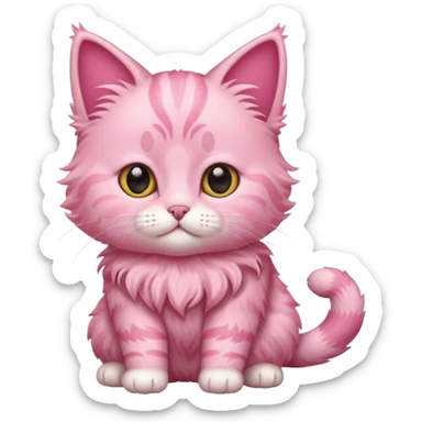 full body of. baby Russian pink cat  sticker