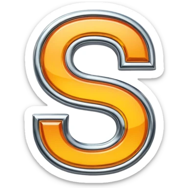 Create a custom emoji badge featuring a stylized, glossy letter “S”. Make it look like an enhanced, upgraded version of the Challenger-style badge, with brighter glow, more intricate details, and more premium effects.
 sticker