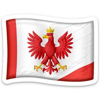 Polish flag with eagle sticker