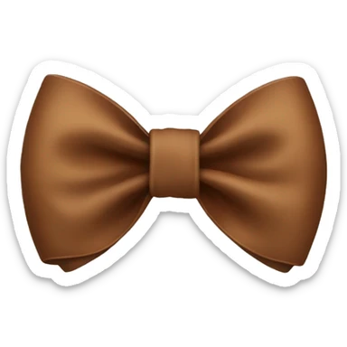 Brown bow sticker