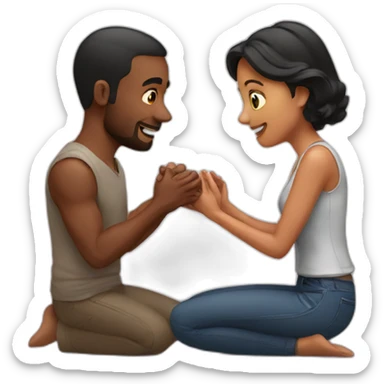 Marriage proposal sticker