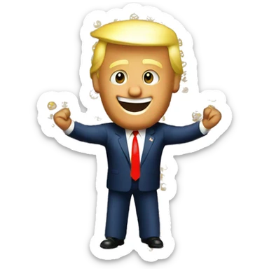 happy trump to the waist sticker