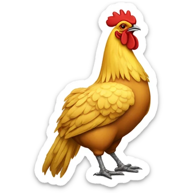 pollo amarillo amoroso sticker