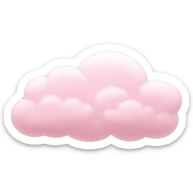 pastel pink cloud sticker