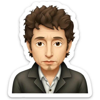 Bob dylan photorealistic sticker