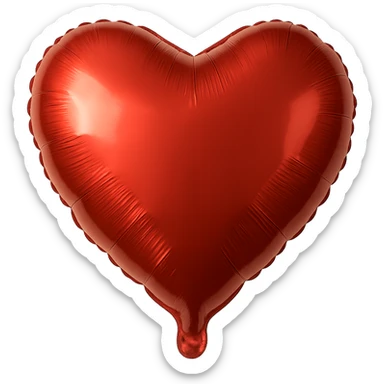 Foil balloon heart, remove background sticker