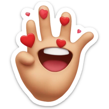 throwing up hearts emoji sticker