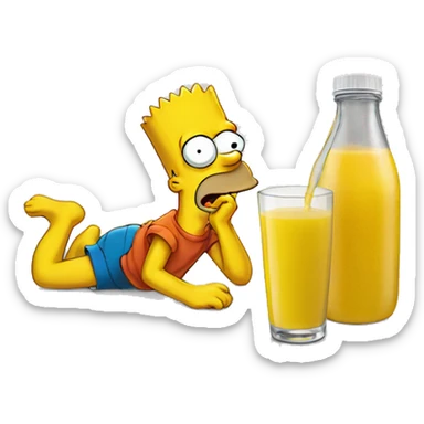 Bart simpson sort juice  sticker