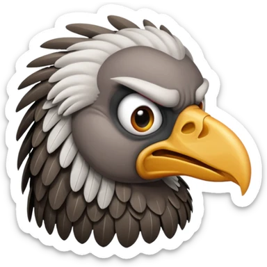 I want an emoji of a vulture with an angry face sticker