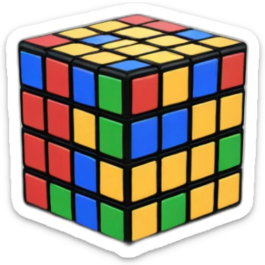 trophy rubix cube sticker