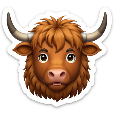 Highland cow sticker