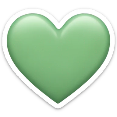 A sage green heart sticker
