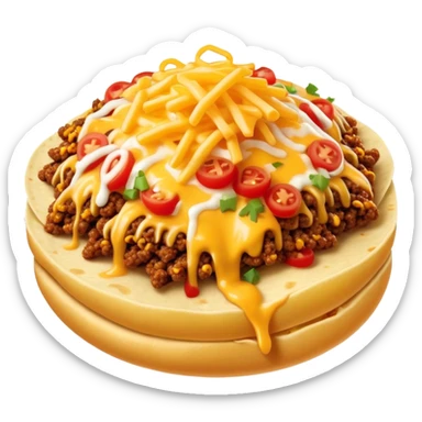 Taco loaded cheesy fries sticker