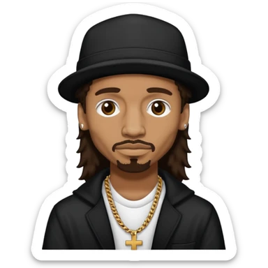 Layzie Bone with dark brown hair sticker