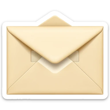 Cream-colored Letter Envelope  sticker