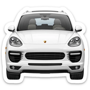 White Porsche Cayenne  sticker