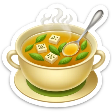 Broth, green tea. sticker