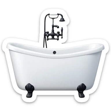 White bath tub sticker