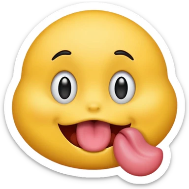shy emoji with tongue sticking out  sticker