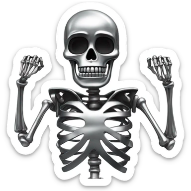 Skeleton made out of Crome sticker