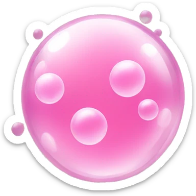 pink soap bubbles sticker