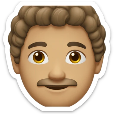 homme d'origine algerienne avec des cheuveux noir sans moustache sticker